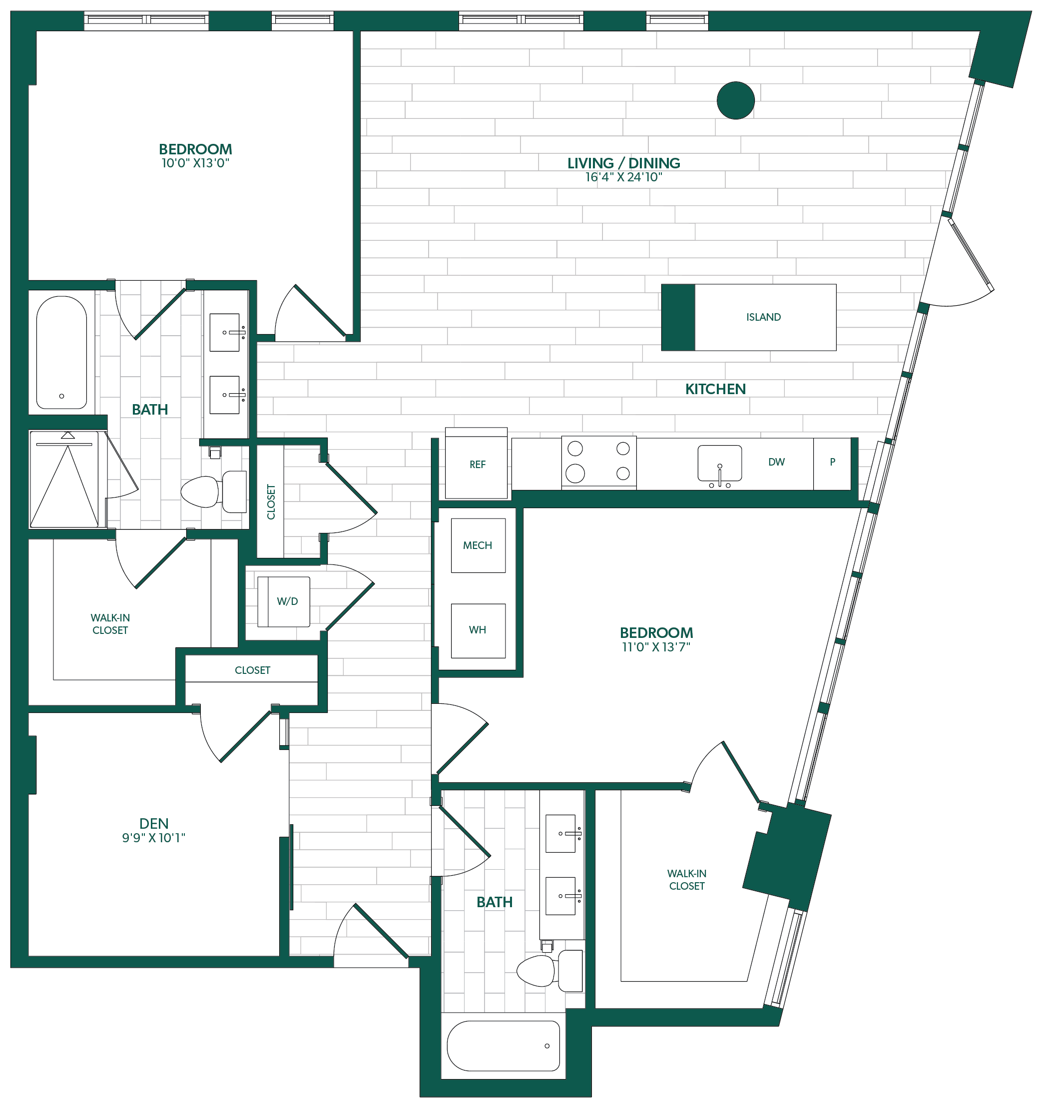 Floor Plan Image of Apartment Apt 1306